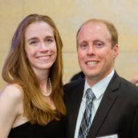 Aaron Watson posing with guest